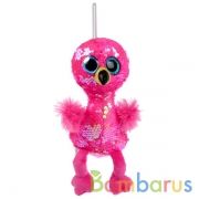 Игрушка мягкая фламинго из пайеток 15см, без чипа. в пак. "МУЛЬТИ-ПУЛЬТИ" в кор.120шт | фото №0