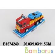 Автовоз инерц. с машинкой, в ассорт. в кор. в кор.2*60шт | фото №0