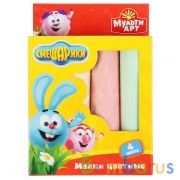 МЕЛКИ ЦВЕТНЫЕ ДЛЯ ТВОРЧЕСТВА "MULTIART" СМЕШАРИКИ. 4 ЦВЕТА В РУСС. КОР. в кор.6*24шт | фото №0