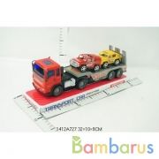 Автовоз инерц. с 2-мя машинками, цвет в ассорт. в пласт. в кор.2*48шт | фото №0