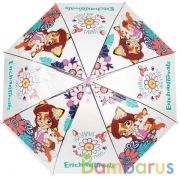 Зонт дет. "Энчантималс" прозрачный, 50см + свисток. "Играем вместе" в кор.5*12шт | фото №0