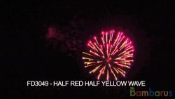FD3049 (Шар 3") HALF RED/YELLOW WAVE 3" | фото №0