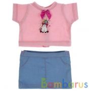 Одежда для кукол 40-42 см юбка и футболка единорог КАРАПУЗ в кор.100шт | фото №0
