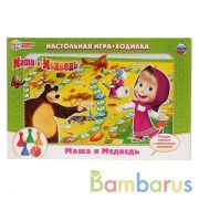 Настольная игра-ходилка Маша и Медведь в кор. Умные игры в кор.20шт | фото №0
