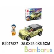 Конструктор пласт. машинка с фигуркой, 275дет. в кор. в кор.18шт | фото №0