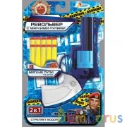 Револьвер c мягкими пулями, стреляет водой, блист., 21*4*32см ИГРАЕМ ВМЕСТЕ в кор.2*36шт | фото №0