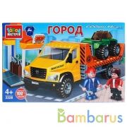 Конструктор "Город мастеров" автосервис с газоном некст, с фигурками, 141дет. в кор.2*18шт | фото №0