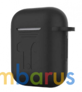 Чехол силиконовый для наушников Apple AirPods (Черный) | фото №0