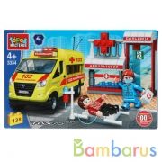 Группа ГАЗ конструктор ГАЗЕЛЬ NEXT РЕАНИМАЦИЯ в больнице, 138 дет. Город мастеров в кор.2*18шт | фото №0