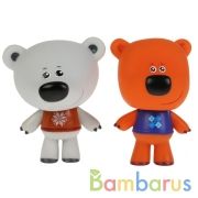 Игрушки пластизоль для купания Капитошка Мимимишки, Кеша и Белая Тучка, 2шт, сетка в кор.50наб | фото №0