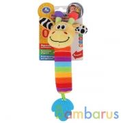 Текстильная игрушка погремушка-пищалка жираф на карт. в пак. (русс. уп.) "Умка" в кор.240шт | фото №0