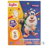 Весёлые развлечения. Первая раскраска с блестящими наклейками. Буба. 214х290мм. Умка в кор.50шт | фото №0