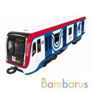 Модель металл ВАГОН МЕТРО 18,5 см, двери, инерц, бел, кор. Технопарк в кор.2*24шт | фото №0