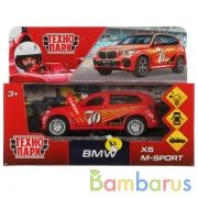 Машина металл свет-звук BMW X5 M-SPORT 12 см, двери, багаж, кор. Технопарк в кор.2*36шт | фото №0
