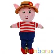 Игрушка мягкая "три поросенка" наф-наф в шляпе 26см, озвуч, в пак. МУЛЬТИ-ПУЛЬТИ в кор.24шт | фото №0