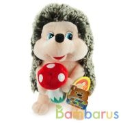 Игрушка мягкая ДРУЖИНИНА СТИХИ ежик с грибочком, 22см, муз. чип, в пак. Мульти-пульти в кор.24шт | фото №0