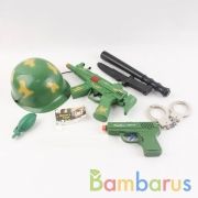 Набор оружия автомат+каска+аксесс. в сетке в кор.48шт | фото №0