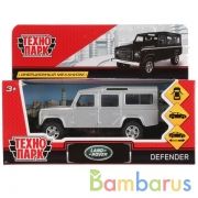 Машина металл LAND ROVER DEFENDER 12см, открыв. двери, инерц, серебр. в кор. Технопарк в кор.2*36шт | фото №0