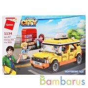 Конструктор пласт. такси, с фигурками, 322дет. в кор. в кор.18шт | фото №0