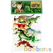 НАБОР ИЗ 7-И ДИНОЗАВРОВ "ИГРАЕМ ВМЕСТЕ" 12,5СМ, В АССОРТ. В ПАК. (РУСС. УП.) в кор.8*12наб | фото №0