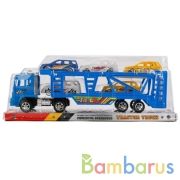 Трейлер инерц. с машинками, цвет в ассорт. в пласт. 41*9*16см в кор.2*30шт | фото №0