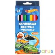 Цветные карандаши ХОТ ВИЛС 12цв, трёхгран Умка в кор.20*12шт | фото №0