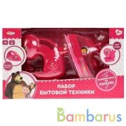 НАБОР БЫТОВОЙ ТЕХНИКИ, НА БАТ. ТМ "ИГРАЕМ ВМЕСТЕ","МАША И МЕДВЕДЬ",1 ПЕСНЯ В РУСС. КОР. в кор.2*24шт | фото №0