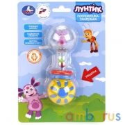 ПОГРЕМУШКА-ГАНТЕЛЬКА "УМКА" ЛУНТИК (С ФИГУРКОЙ ГЕРОЯ) НА БЛИСТЕРЕ (РУСС. УП.) в кор.2*24шт | фото №0