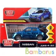 Машина металл "nissan juke-r 2.0 хром" 12см, откр.двери, инерц., синий в кор. Технопарк в кор.2*36шт | фото №0