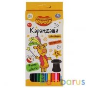 Цветные карандаши Оранжевая корова 12цв, трёхгран. в кор. Умка в кор.20*12шт | фото №0