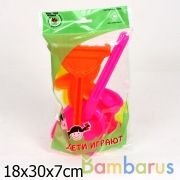 ДЕТСКИЙ ПЕСОЧНЫЙ НАБОР (ФОРМЫ ДЛЯ ПЕСКА, СОВОК,ГРАБЛИ)  в кор.35шт | фото №0