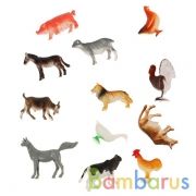 НАБОР ИЗ 12-И ДОМАШНИХ ЖИВОТНЫХ "ИГРАЕМ ВМЕСТЕ" 5СМ, В АССОРТ. В ПАК. (РУСС. УП.) в кор.8*24наб | фото №0