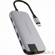 USB-хаб Hyper HyperDriveac SLIM 8-in-1 Hub для Macbook и других устройств с портом Type-C. Порты: 4K/30Hz HDMI, USB-C Power Delivery, 2 x USB-A, Micro | фото №0
