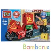 Конструктор "доставка еды" с фигуркой, 14дет. в кор. ТМ "Город мастеров" в кор.80шт | фото №0