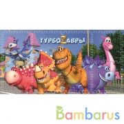 Коврик-пазл Турбозавры 8 сегментов, каждый 31.5*31.5см ИГРАЕМ ВМЕСТЕ в кор.12шт | фото №0