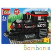 Конструктор паровоз, 155 дет. Город мастеров в кор.80шт | фото №0