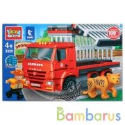 Конструктор "Город мастеров" камаз с клеткой: побег тигра, с фигурками, 110дет. в кор. в кор.2*18шт | фото №0