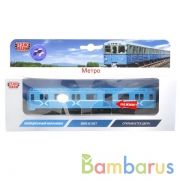 Модель металл свет-звук ВАГОН МЕТРО, 18,5 см, двери, инерц., кор. Технопарк в кор.2*24шт | фото №0