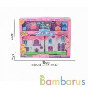 Дом для кукол, с фигурками и мебелью, цвет в ассорт. 3386-10 в кор. в кор.2*21шт | фото №0