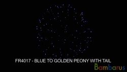 fr4017 blue to gold PEONY w taill 4 шт | фото №0