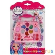 Косметика ДЛЯ ДЕВОЧЕК "сумочка", тени для век, помада, блист МИЛАЯ ЛЕДИ в кор.2*72шт | фото №0