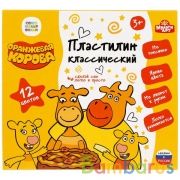 ОРАНЖЕВАЯ КОРОВА Пластилин классический, 12 цв (180 г) MULTIART в кор.16шт | фото №0