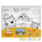 Набор д/тв-ва Три Кота холст для росписи по контуру 20*25 MultiArt в кор.48шт | фото №0