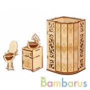 КОНСТРУКТОР ТЕРЕМОК  "ВАННАЯ ДЛЯ КУКОЛ ТИПА БАРБИ" в кор.28шт | фото №0