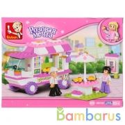 КОНСТРУКТОР ПЛАСТ. МАШИНА С ФИГУРКАМИ И АКСЕСС., 102ДЕТ. В РУСС. КОР. 20*13*5СМ в кор.72шт | фото №0