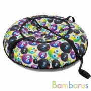 Надувная ватрушка (тюбинг) 100см "Принт" PT10054, Polytube, Чудики с автокамерой, уп.1 | фото №0