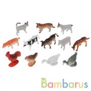 НАБОР ИЗ 12-И ДОМАШНИХ ЖИВОТНЫХ "ИГРАЕМ ВМЕСТЕ" 5СМ, В АССОРТ. В ПАК. С РУСС. ХЕДЕРОМ в кор.6*24наб | фото №0