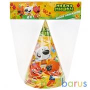 Праздничные колпачки Ми-ми-мишки 6шт, ми-ми мишки, Товары для праздника в кор.96наб | фото №0