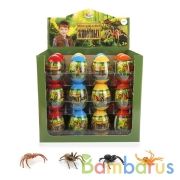 ПАУКИ "ИГРАЕМ ВМЕСТЕ" 12 АСС. 3" В ЦВ. ЯЙЦАХ,  В РУСС. ДИСПЛЕЕ (УП-36ШТ) в кор.2уп | фото №0