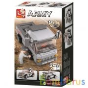 Конструктор пласт. машина с фигуркой, 108дет. в русс. кор. в кор.72шт | фото №0